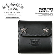 CRIMIE 77 STAR STUDS MIDDLE BIKER WALLET C1F3-AC05画像