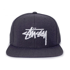 STUSSY STOCK HO15 SNAPBACK CHARCOAL HEATHER画像