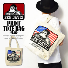 BEN DAVIS PRINT TOTE BAG -FLAG- BDW-9101F画像
