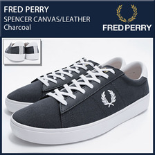 FRED PERRY SPENCER CANVAS/LEATHER Charcoal B7523U-491画像