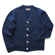 CAMCO インディゴ染め スウェット ボタン カーディガン メンズ画像