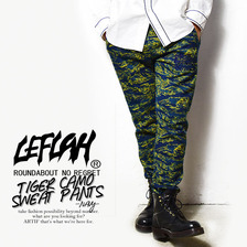 LEFLAH TIGER CAMO SWEAT PANTS -NAVY-画像