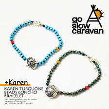 go slow caravan &times; Karen KAREN TURQUOISE BEADS CONCHO BRACELET 342404画像