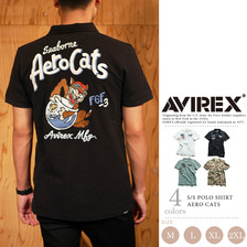 AVIREX S/S POLO SHIRT AERO CATS 6163346画像