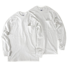 GILDAN #2410 2PACK ULTRA COTTON L/S/T-SHIRT WITH POCKET画像