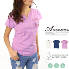 AVIREX S/S NEW KEY NECK POCKET T-SHIRT 6263159画像