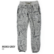 go slow caravan 粗挽き杢 裏毛 総柄プリント イージーパンツ 342609画像