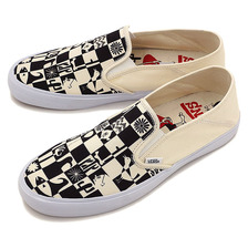 VANS SURF YUSUKE HANAI SLIP-ON SF(YUSUKE HANAI)CHECKER/CLASSIC WHITE VN00019MIM7画像