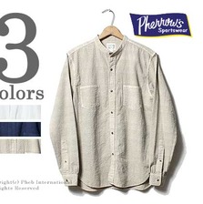 Pherrow's シアサッカー バンドカラーシャツ 16S-791WS画像