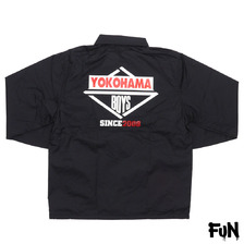 FUN YOKOHAMA BOYS COACH JACKET BLACK画像