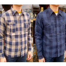 Cushman LINEN CHECK WORK SHIRT 25464画像
