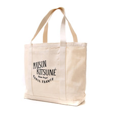 MAISON KITSUNE SHOPPING BAG PALAIS ROYAL -ECRU/BLACK- SS16U857画像