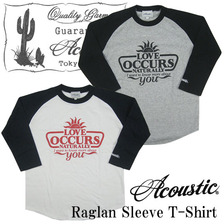 Twins Acoustic ラグランスリーブ Tシャツ LOVE OCCURS AC-6103画像