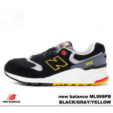 new balance ML999 PB BLACK GRAY YELLOW画像