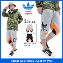 adidas Originals Color Block Sweat 3/4 Pant AO0545/AO0546画像