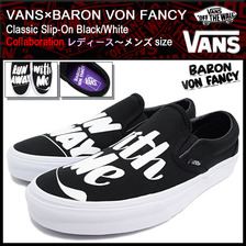 VANS &times; BARON VON FANCY Classic Slip-On Black/White VN-0003Z4I9Z画像