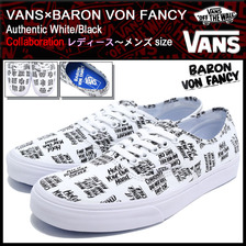 VANS &times; BARON VON FANCY Authentic White/Black VN-0003B9I9Y画像