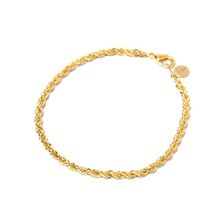 FRANK GOLD BRACELET &ldquo;ROPE&rdquo; by Mr. FRANK GOLD-200mm-ゴールド FKJP-AC-149画像