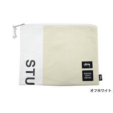 STUSSY &times; Herschel Supply Heavy Canvas Large Network Pouch 134146画像