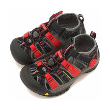 KEEN Newport H2 CHILDREN Black/Racing Red Multi 1014238画像