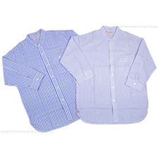 SUGAR CANE 7分袖 バンドカラーシャツ ストライプ SC37307画像