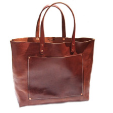 STANLEY & SONS #B012 LEATHER TOTE MADE IN U.S.A./brown画像