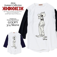 ANIMALIA ANIMALIA / Disney special item / GOOFY 3/4Sleeve AN16U-TE12画像