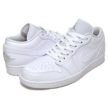 NIKE AIR JORDAN 1 LOW wht/wht-metallic slv 553558-120画像
