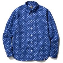 SILLY GOOD L/S GRADATION STAR SHIRTS (NAVY) SG1F1-SH06画像