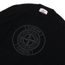 Supreme &times; Stone Island Reflective Compass Sweater BLACK画像