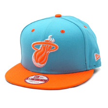 NEW ERA MIAMI HEAT SNAPBACK TEALxORANGE&times; NEW ERA画像