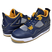 NIKE AIR JORDAN 4 RETRO BG "DUNK FROM ABOVE" m.nvy/m.gold-.s-gld.l-wh 408452-425画像