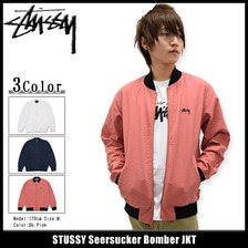 STUSSY Seersucker Bomber JKT 115279画像