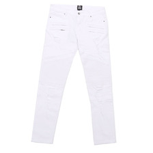 BLACK KAVIAR GESCAPE BIKER PANTS WHITE画像