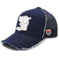 YOSHINORI KOTAKE DESIGN 3ロゴ エナメルスター刺繍 デニム メッシュキャップ INDIGO画像