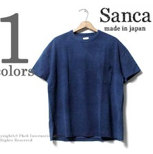 Sanca インディゴ 鹿の子ドルマンスリーブ ポケットTシャツ S16STS02画像