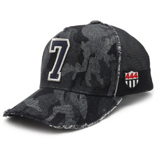 YOSHINORI KOTAKE DESIGN 7ロゴ ジャガードCAMO メッシュキャップ BLACK画像