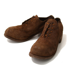 GUIDI BALMORAL SHOES -HORSE REVERSE- BROWN PL10L画像
