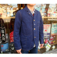 FREEWHEELERS UNION SPECIAL OVERALLS “CONDUCTOR JACKET” Original Indigo Wabash Cloth 1621009画像