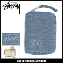 STUSSY Denim Zip Wallet 136123画像
