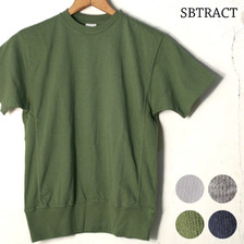 SBTRACT COTTON REVERSE CREWNECK TEE画像