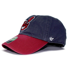 '47 Brand CLEVELAND INDIANS CLEAN UP STRAPBACK NAVYxRED FFFTSCLI009画像