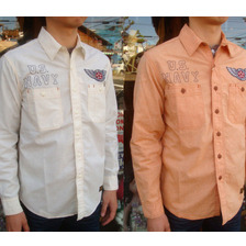 TOYS McCOY MILITARY DUNGAREE SHIRT"U.S.NAVAL AIR STATION C.C.TEXAS" TMS1604画像