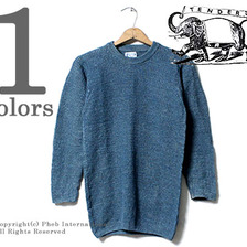 TENDER Co. TYPE 722 LINEN RIB PULLOVER WOADDYE画像