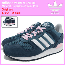 adidas Originals WOMENS ZX 700 Mineral Blue/White/Clear Pink S78940画像