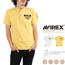 AVIREX S/S HENRY NECK TEE BLUE ANGELS 6163421画像