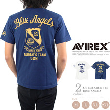 AVIREX S/S EMB CREW NECK TEE BLUE ANGELS 6163423画像