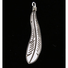 Wells Sterling Charm LARGE FEATHER画像