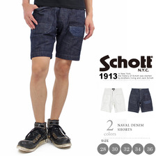 Schott NAVAL DENIM SHORTS 3166014画像