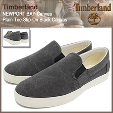 Timberland NEWPORT BAY Canvas Plain Toe Slip-On Black Canvas A18IS画像